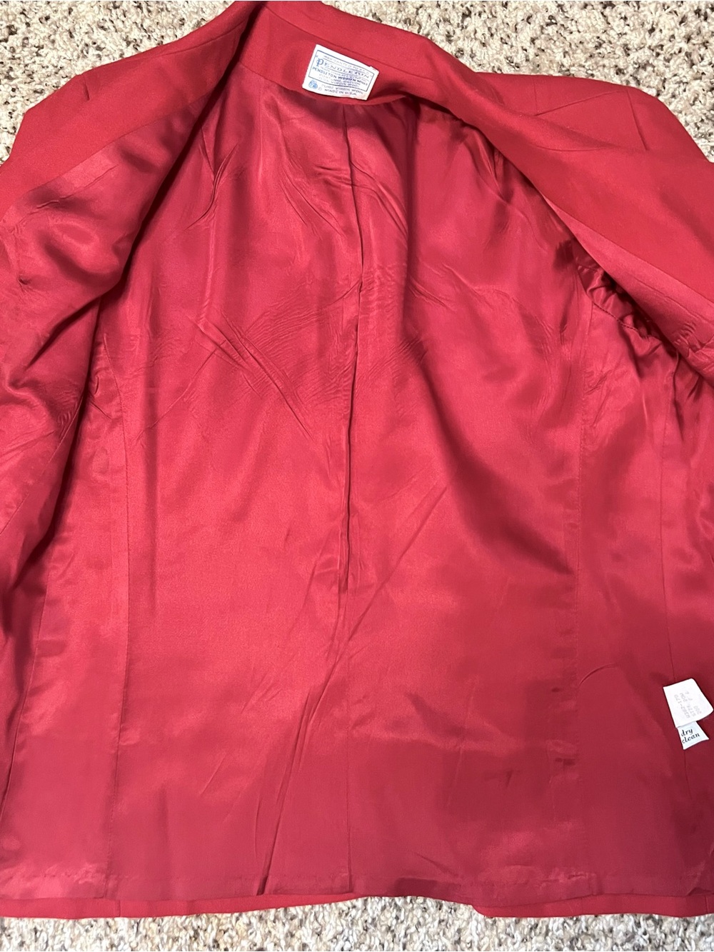 Vintage Pendleton Plus 20W Red Virgin Wool Blazer Jacket Women’s USA Made luxury - Picture 11 of 11
